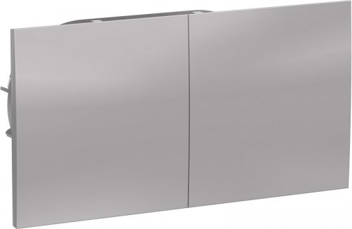 Розетка с заземлением Systeme Electric AtlasDesign 1-м. 2 мод. сдвижная крышка алюминий картинка